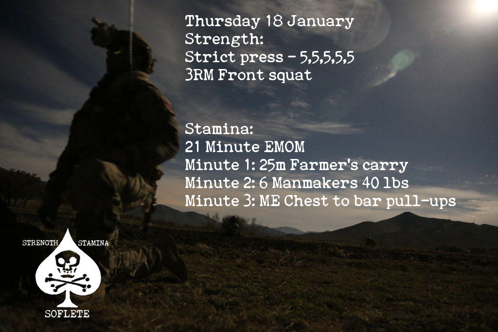 Thursday 18 January