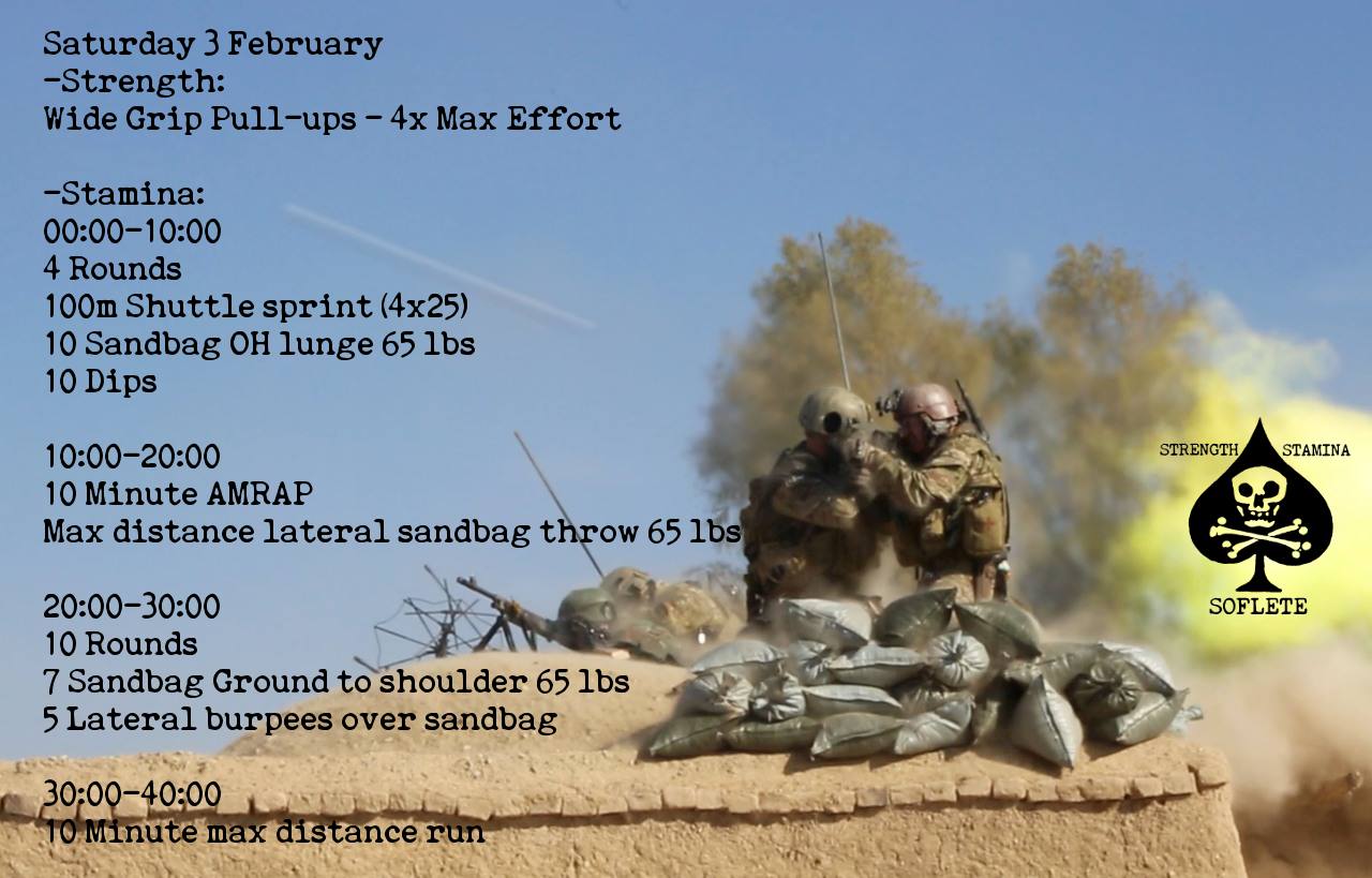 Saturday 3 February