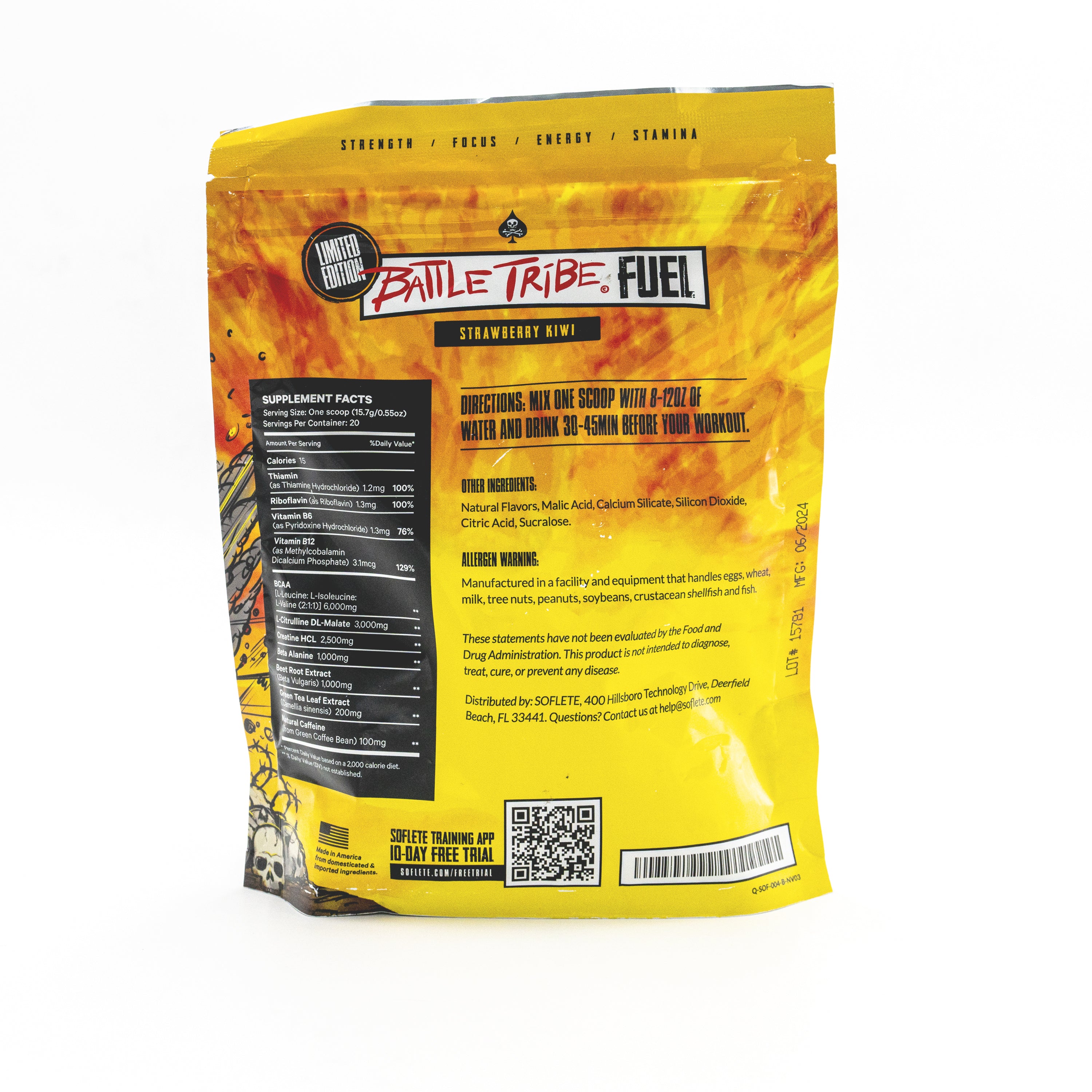 Strawberry Kiwi BattleTribe Pre-Workout