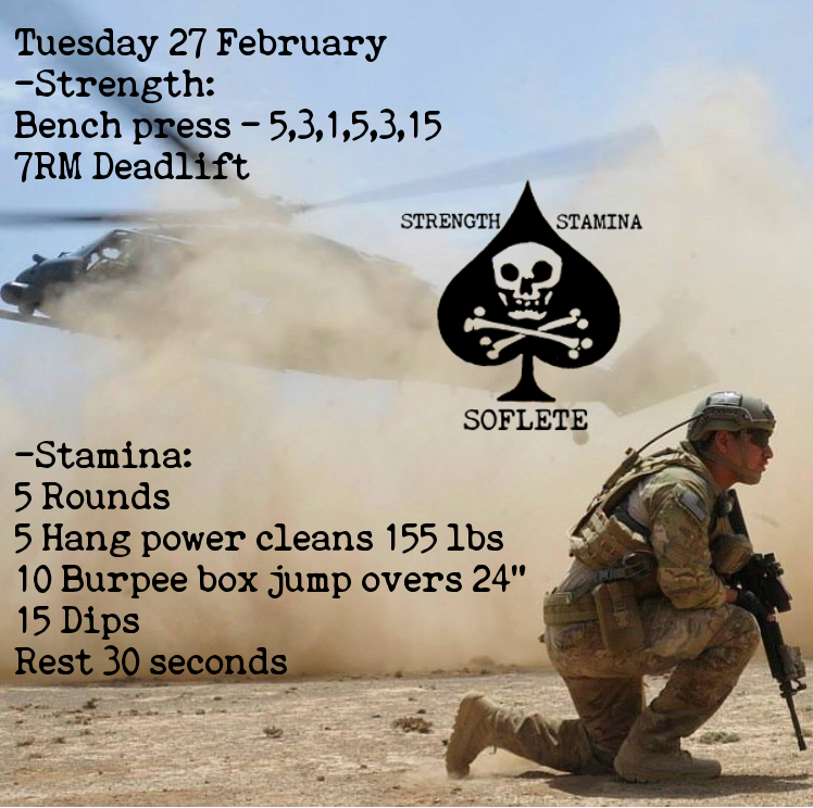 Tuesday 27 February