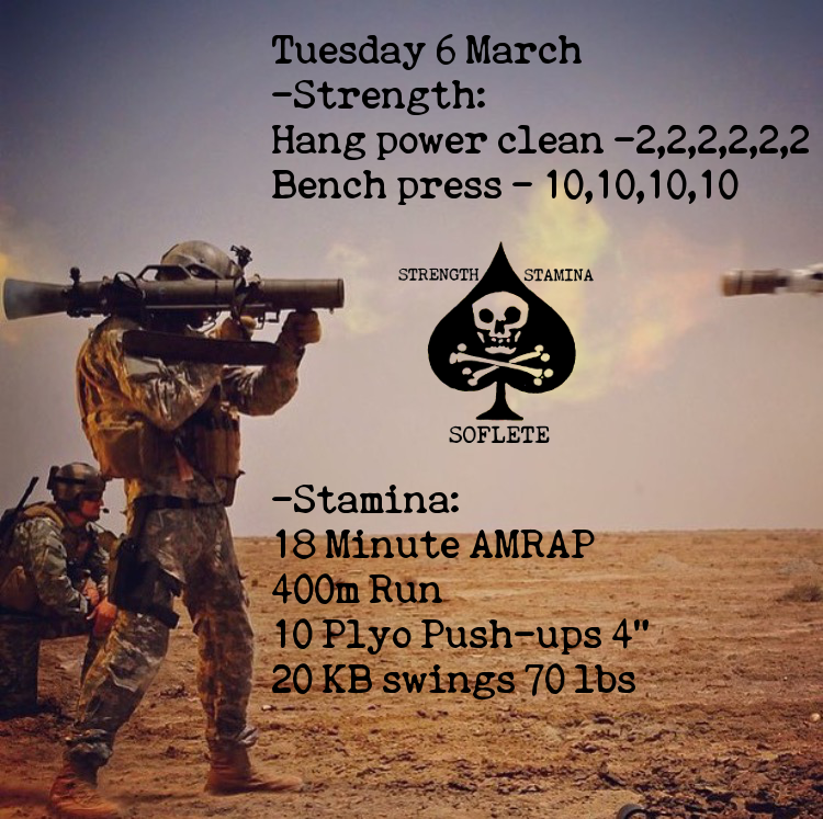 Tuesday 6 March